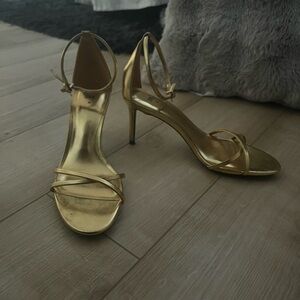 Gold sandal heels